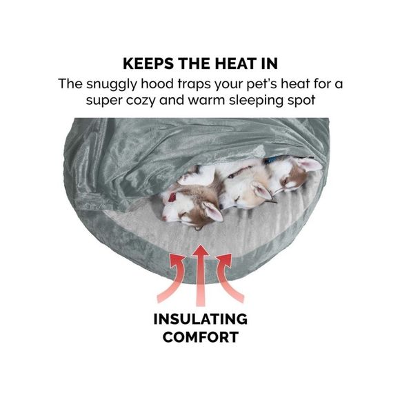 Round Orthopedic Dog Bed for Medium/Small Dogs w/ Removable Washable Cover - Picture 2 of 3